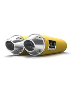 HMF Muffler Can-Am Maverick/MAX 13-18 Can-Am Yellow Performance Dual Slip On Exhaust Euro End Cap