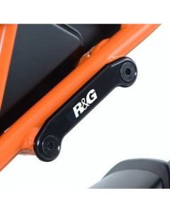 R&G Racing Black Footrest Delete Blanking Plate Kit For 2015-2016 KTM 390 RC