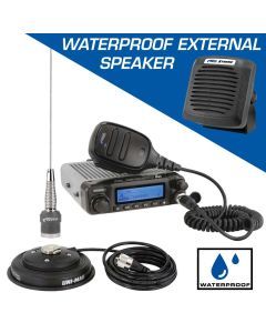 Rugged Radios Adventure Radio Kit - M1 Waterproof Powerful Business Band Mobile Radio Kit and External Speaker RK-M1-V-SPK