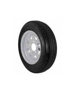 Trailer Tire & White Spoke Wheel LRB-12 Inch on 5 x 4.5 inch Lug Pattern