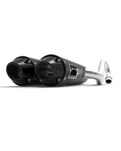 HMF Muffler Kawasaki KFX 700 04-10 Black Performance Dual Full System Exhaust Black Euro End Cap