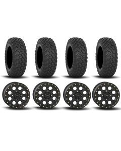 System 3 SB-7 Beadlock Matte Black 15" Wheels And RT320 Tires [32x10R-15]