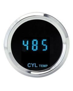 Dakota Digital Round Cylinder Head Temperature Gauge Blue Display SLX-11-1 New