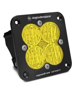 Baja Designs Auxiliary LED Light Pod Each Black Angle Flush Mount Squadron Sport Series Work/Scene Pattern Baja Amber Lens Universal 551015