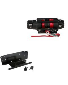 Viper 6000lbs V3 Winch Red Rope With Mount For Honda Pioneer 500 2015-2021