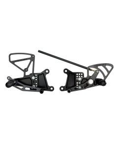 Vortex Racing Adjustable Rear Set Black - RS602K