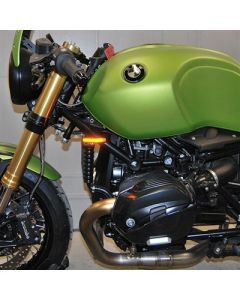 New Rage Cycles LED Replacement Turn Signals Front Black - R9T-FB