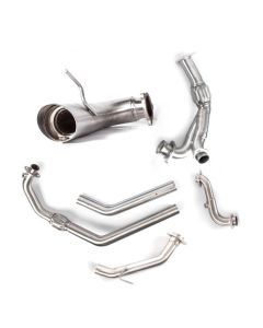 HMF Brushed Aluminum Full Exhaust System For 2015-2017 Can Am Maverick Turbo