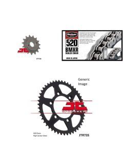 520 BMXR Chain Nat,Front & Rear Sprocket Kit DUCATI 620 Monster Dark 2004-2006