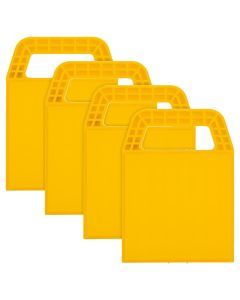 Camco RV Stabilizer Jack Pads - 6 3/16" x 6 3/16" Support Area - 4-Pack - Yellow - Made in the USA