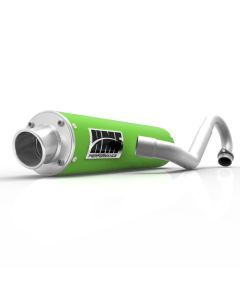 HMF Muffler Kawasaki KFX 400 03-14 Green Performance Full System Exhaust Turn Down End Cap