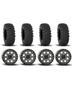 System 3 SB-7 Beadlock Titanium 15" Wheels And XTR370 Tires [37x10R-15]
