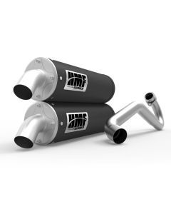 HMF Muffler Polaris RZR XP/4 1000 14 Gun Metal Titan-QS Dual Full System Exhaust Billet End Cap