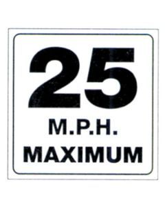 Voss Signs 490-MPH  Trail Sign - 25 Mph Maximum