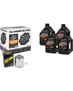 Maxima Quick Change Mineral Oil Kit Chrome 20W-50 #90-069014C Harley Davidson