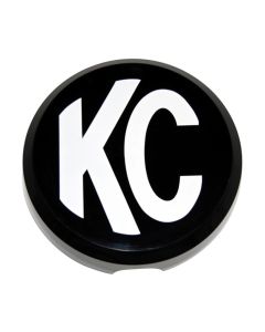 KC HiLiTES Cover; 6" Rnd Black w/Wht KC Hard (ea) 5105