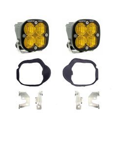 Baja Designs Fog Pocket Light Kit Squadron Sport Series Wide Cornering Pattern Baja Amber Lens 448133