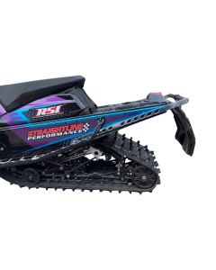 Straightline Carbon Fiber Rear Bumper for 129-137" Tunnel. Machined Aluminum Rails