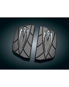 KURYAKYN CHRME ZOMBIE FLOORBOARD COVERS 1986-2017 HARLEY PASSENGER D BOARDS 4572
