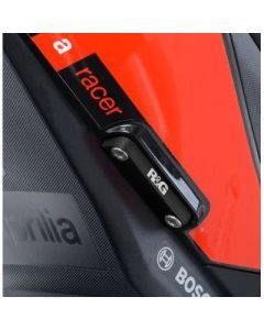 R&G Racing Black Footrest Delete Blanking Plate Kit For 2019-2024 Aprilia RSV4 1100 Factory