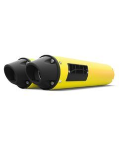 HMF Muffler Can-Am Renegade 500/850 12-22 Sunburst Yellow Performance Dual Slip On Exhaust Blackout Euro End Cap