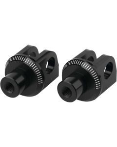 Puig Adventure Footpeg Adaptors Black Front - 6677N
