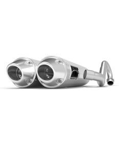 HMF Muffler Kawasaki KFX 700 04-10 Brushed Performance Dual Full System Exhaust Euro End Cap