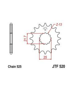Steel Front Sprocket 14T for Street SUZUKI GSX-R750 1998-1999