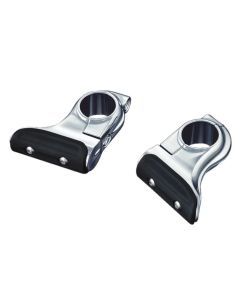 Kuryakyn Chrome Black Toe Rest Cruise Highway Bar Footpegs Harley Indian Victory