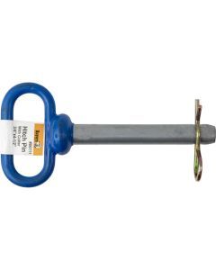 3/4 inch Diameter Steel Clevis Hitch Pin w/Blue Poly-Coated Handle - 4-1/2 Inch Usable Length
