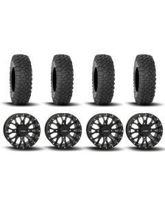 System 3 ST-3 Simulated Beadlock Matte Black 15" Wheels And XC450 Tires [33x10R-15]