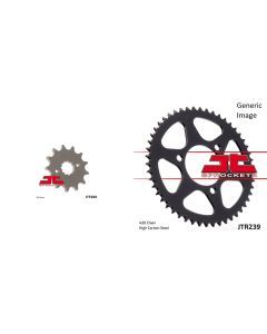 JT SPROCKETS Front and Rear Steel Sprocket Kit for OffRoad HONDA NX250 1988-1990