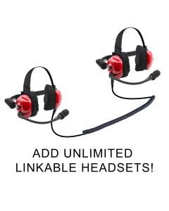 Rugged Radios PAIR - H80 Track Talk Linkable Intercom Headsets - Bring The Conversation To The Circle Track NASCAR event H80-X2
