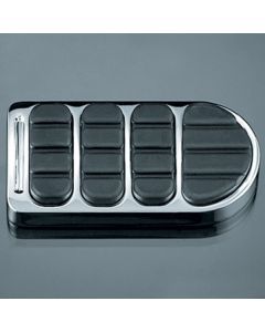 KURYAKYN CHROME LONGHORN ISO BRAKE PEDAL PAD 1984-2017 HARLEY FX, XG MODELS 8044