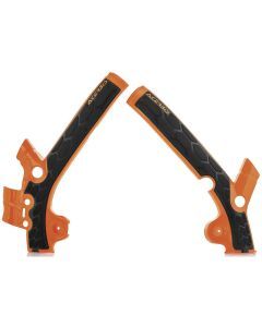 Acerbis 16 Orange/Black X-Grip Frame Guard - 2449525225