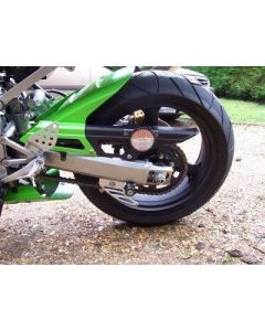 R&G Racing Toe Chain Guards - Aluminium - Silver For 2004-2007 Aprilia Pegaso 650 Factory