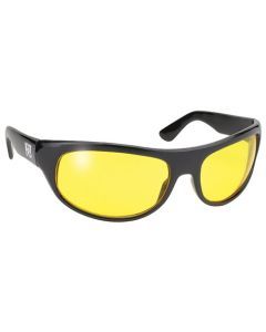 Pacific Coast 20712 Pacific Coast Wrap Sunglasses - Black Frame - Yellow Lens