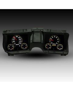 Intellitronix LED Analog Gauge Cluster Set With Black Faceplate For 1968 Chevrolet Chevelle