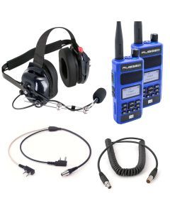 Rugged Radios Bundle - DUAL RADIO Spotter Headset Kit with H42 Headset and Rugged R1 Handheld Radios SPOTTER-KIT-DR-R1