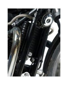 R&G Racing Black Oil Cooler Guard For 2006-2012 Triumph Bonneville OCG0013BK