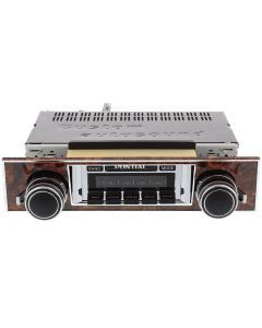 Custom Autosound 1968 Firebird Classic Car Stereo With Burlwood Bezel