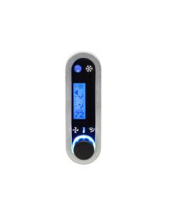 DCC Digital Climate Control - Vintage Air Gen IV - VFD3 Style - Vertical, Satin Bezel, Blue Display