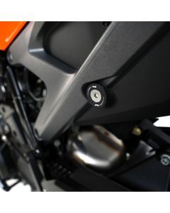 R&G Racing Black Rear Foot Rest Delete Blanking Plates For 2024-2024 KTM 990 Duke