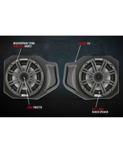 SSV Works 6.5" Front Unloaded Speaker Pods For Polaris Ranger XP 1000 2018-2022
