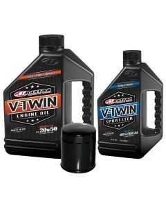Complete Engine Oil Change Kit V-Twin Harley Davidson Sportster, 5 quart HF170B