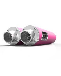 HMF Muffler Can-Am Renegade 1000 12-25 Pink Performance Dual Slip On Exhaust Turn Down End Cap