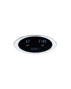 Ion Series Speed/Tach Combo-MPH Chrome bezel, teal display