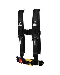 DragonFire Racing Harness Restraint - Black - H Style 4-Point - 2" - Youth - Under 140 lbs - 14-0022