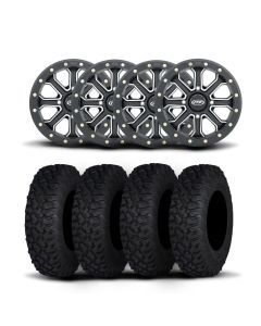 ITP Velocity Inertia 15" Matte Black Wheels And Coyote Tires [33x10R-15]