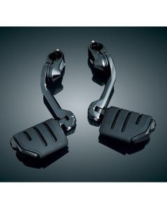 Kuryakyn Black 1.25 Engine Guard Long Arm Trident Dually Highway Iso Pegs Harley